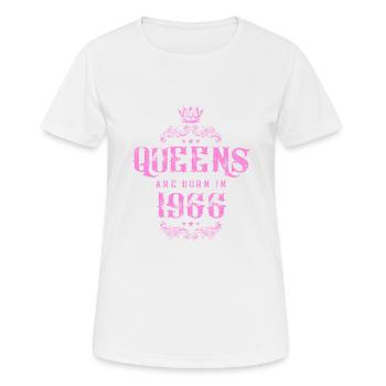 born in 1966 - Women's Breathable T-Shirt - white - Front - AI Model Female 172 dark (172cm)