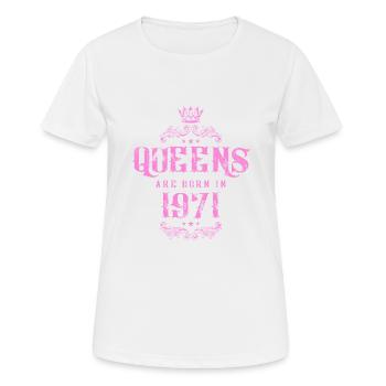 born in 1971 - Women's Breathable T-Shirt - white - Front - AI Model Female 172 dark (172cm)