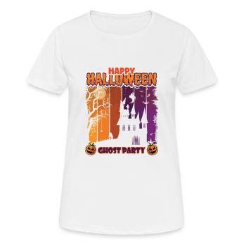 Happy Halloween Party Hexe Fledermaus Grusel Spuk - Frauen T-Shirt atmungsaktiv - Weiß - Vorne - AI Model Female 172 dark (172cm)