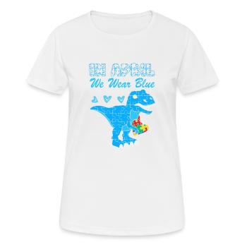 Autismus Kampf Aufklärung Autist Autisten Puzzle - Frauen T-Shirt atmungsaktiv - Weiß - Vorne - AI Model Female 172 dark (172cm)