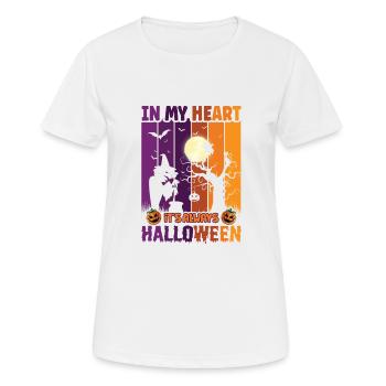 Happy Halloween Party Hexe Fledermaus Grusel Spuk - Frauen T-Shirt atmungsaktiv - Weiß - Vorne - AI Model Female 172 dark (172cm)