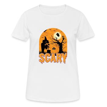 Happy Halloween Party Hexe Fledermaus Grusel Spuk - Frauen T-Shirt atmungsaktiv - Weiß - Vorne - AI Model Female 172 dark (172cm)