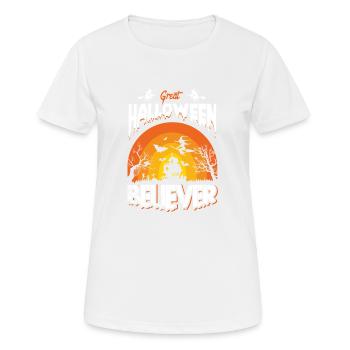 Happy Halloween Party Hexe Fledermaus Grusel Spuk - Frauen T-Shirt atmungsaktiv - Weiß - Vorne - AI Model Female 172 dark (172cm)