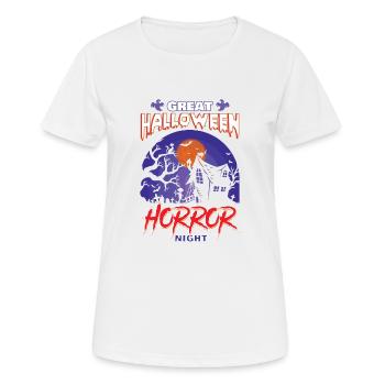 Happy Halloween Party Hexe Fledermaus Grusel Spuk - Frauen T-Shirt atmungsaktiv - Weiß - Vorne - AI Model Female 172 dark (172cm)