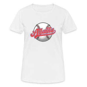 Vintage Atlanta City Amateur de baseball Angoissé Jeu de mots - T-shirt respirant Femme - blanc - Devant - AI Model Female 172 dark (172cm)