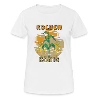 KOLBEN KÖNIG - Frauen T-Shirt atmungsaktiv - Weiß - Vorne - AI Model Female 172 dark (172cm)