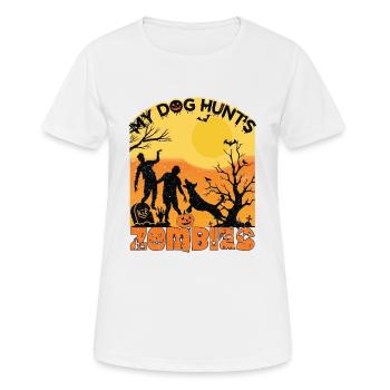 Happy Halloween Grusel Monster Spuk Horror Schreck - Frauen T-Shirt atmungsaktiv - Weiß - Vorne - AI Model Female 172 dark (172cm)