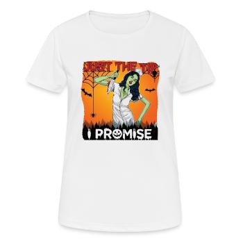 Happy Halloween Grusel Monster Spuk Horror Schreck - Frauen T-Shirt atmungsaktiv - Weiß - Vorne - AI Model Female 172 dark (172cm)