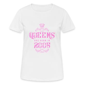 born in 2005 - Women's Breathable T-Shirt - white - Front - AI Model Female 172 dark (172cm)