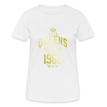Reines nées en 1962 - T-shirt respirant Femme - blanc - Devant - AI Model Female 172 dark (172cm)