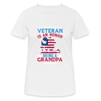 American Veterans America USA Fight - Women's Breathable T-Shirt - white - Front - AI Model Female 172 dark (172cm)