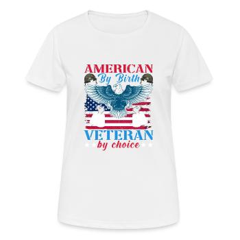 American Veterans America USA Fight - Women's Breathable T-Shirt - white - Front - AI Model Female 172 dark (172cm)