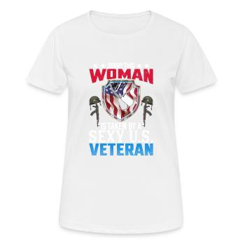 American Veterans America USA Fight - Women's Breathable T-Shirt - white - Front - AI Model Female 172 dark (172cm)