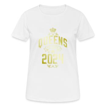 Queens born in 2024 - Women's Breathable T-Shirt - white - Front - AI Model Female 172 dark (172cm)