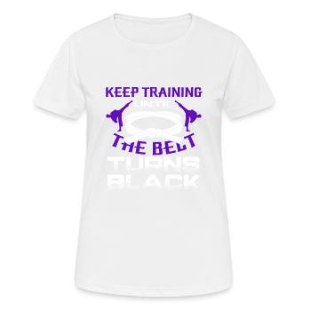 Taekwondo training - Frauen T-Shirt atmungsaktiv - Weiß - Vorne - AI Model Female 172 dark (172cm)