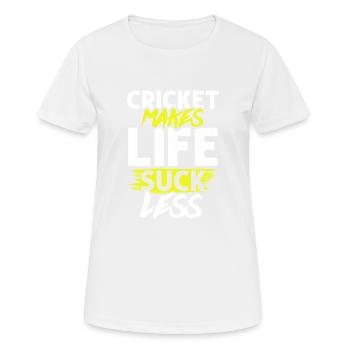 vie de cricket - T-shirt respirant Femme - blanc - Devant - AI Model Female 172 dark (172cm)