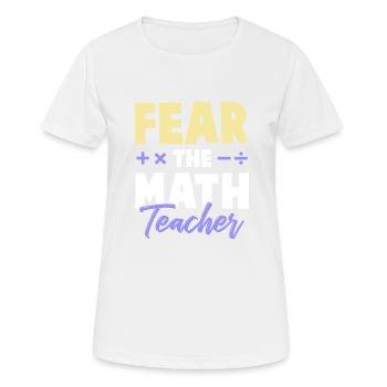 mathe lehrer - Frauen T-Shirt atmungsaktiv - Weiß - Vorne - AI Model Female 172 dark (172cm)
