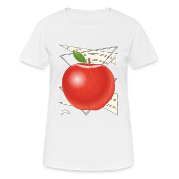 APPLE - Women's Breathable T-Shirt - white - Front - AI Model Female 172 dark (172cm)