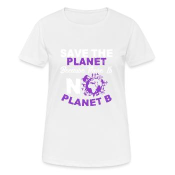 umweltschutz planet b - Frauen T-Shirt atmungsaktiv - Weiß - Vorne - AI Model Female 172 dark (172cm)