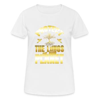 nature conservation environmental protection - Women's Breathable T-Shirt - white - Front - AI Model Female 172 dark (172cm)