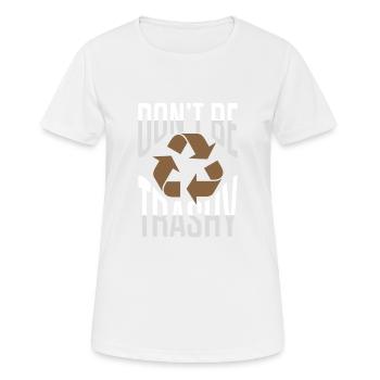environmental protection planet - Women's Breathable T-Shirt - white - Front - AI Model Female 172 dark (172cm)