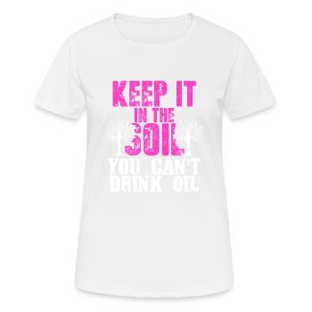 nature conservation environmental protection - Women's Breathable T-Shirt - white - Front - AI Model Female 172 dark (172cm)