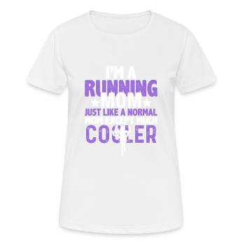 running mom mama - Frauen T-Shirt atmungsaktiv - Weiß - Vorne - AI Model Female 172 dark (172cm)