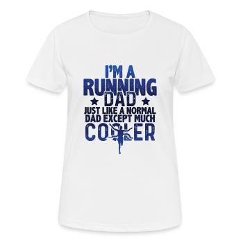 courir papa papa - T-shirt respirant Femme - blanc - Devant - AI Model Female 172 dark (172cm)