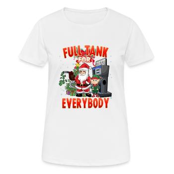 Réservoir plein pour tout le monde, Prix de l’essence Noël Sant - T-shirt respirant Femme - blanc - Devant - AI Model Female 172 dark (172cm)