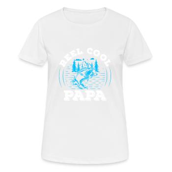 Rod Fisher Fish Retro Fisherman Dad Dad Hunt - Women's Breathable T-Shirt - white - Front - AI Model Female 172 dark (172cm)