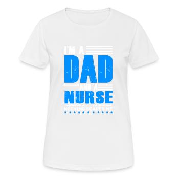 Je suis père et infirmier - T-shirt respirant Femme - blanc - Devant - AI Model Female 172 dark (172cm)