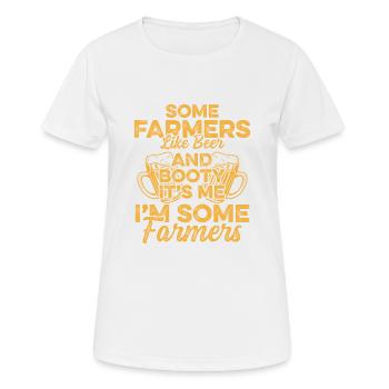 Bière fermier - T-shirt respirant Femme - blanc - Devant - AI Model Female 172 dark (172cm)