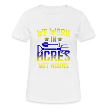 Farmer work - Women's Breathable T-Shirt - white - Front - AI Model Female 172 dark (172cm)