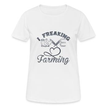 love farming - Women's Breathable T-Shirt - white - Front - AI Model Female 172 dark (172cm)