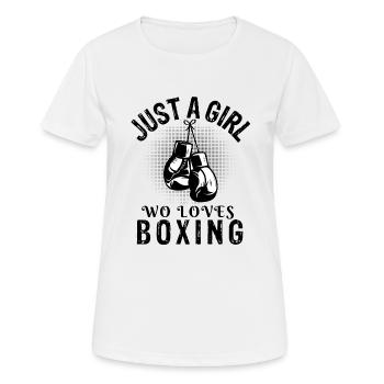 Just a girl wo loves boxing - Women's Breathable T-Shirt - white - Front - AI Model Female 172 dark (172cm)