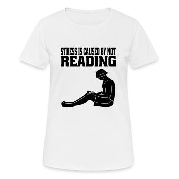 Reading Books Book Lovers Gift Book Reader - Women's Breathable T-Shirt - white - Front - AI Model Female 172 dark (172cm)
