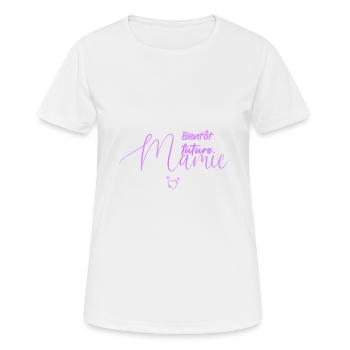 Bientôt future Mamie Annonce Grossesse - T-shirt respirant Femme - blanc - Devant - AI Model Female 172 dark (172cm)