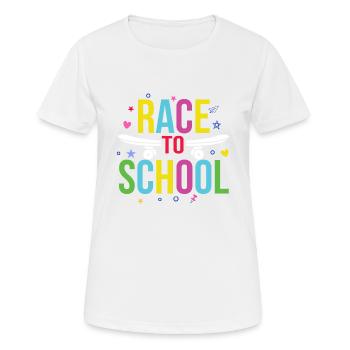 Skateboard School Start Back to School School Students - Women's Breathable T-Shirt - white - Front - AI Model Female 172 dark (172cm)