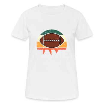Vintage American Football GameDay Essentials Retro - Frauen T-Shirt atmungsaktiv - Weiß - Vorne - AI Model Female 172 dark (172cm)