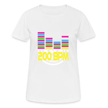 200 BPM Awesome Techno Music Lover Designs - T-shirt respirant Femme - blanc - Devant - AI Model Female 172 dark (172cm)
