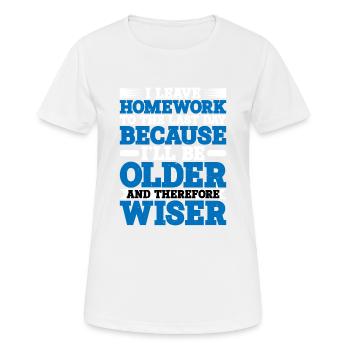 I Leave Homework To The Last Day - Women's Breathable T-Shirt - white - Front - AI Model Female 172 dark (172cm)