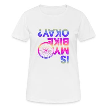 fahrrad spruch - Frauen T-Shirt atmungsaktiv - Weiß - Vorne - AI Model Female 172 dark (172cm)