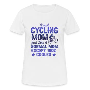 fahrrad mama mom - Frauen T-Shirt atmungsaktiv - Weiß - Vorne - AI Model Female 172 dark (172cm)