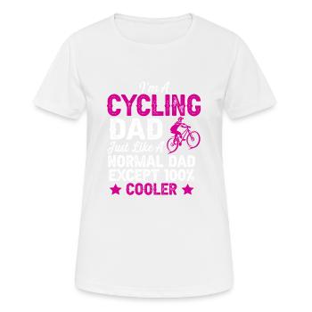 fahrrad dad papa - Frauen T-Shirt atmungsaktiv - Weiß - Vorne - AI Model Female 172 dark (172cm)