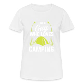 ich liebe camping - Frauen T-Shirt atmungsaktiv - Weiß - Vorne - AI Model Female 172 dark (172cm)