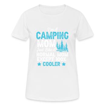 camping mom mama - Frauen T-Shirt atmungsaktiv - Weiß - Vorne - AI Model Female 172 dark (172cm)