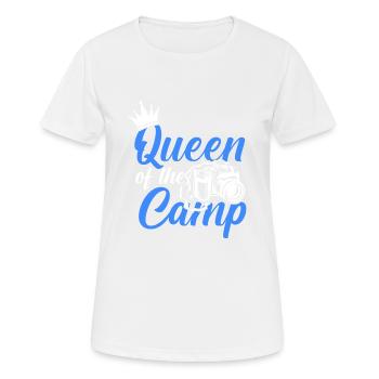 camping queen camp - T-shirt respirant Femme - blanc - Devant - AI Model Female 172 dark (172cm)