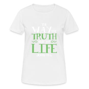 the way the life the truth - Women's Breathable T-Shirt - white - Front - AI Model Female 172 dark (172cm)