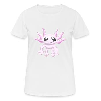 Axolotl doux - T-shirt respirant Femme - blanc - Devant - AI Model Female 172 dark (172cm)