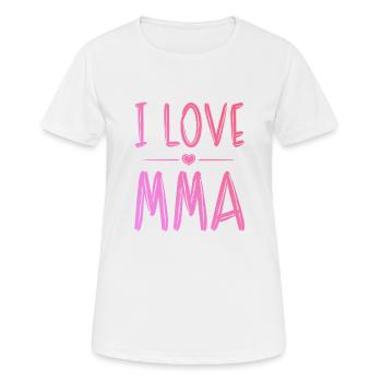 Ich liebe Mma - Frauen T-Shirt atmungsaktiv - Weiß - Vorne - AI Model Female 172 dark (172cm)